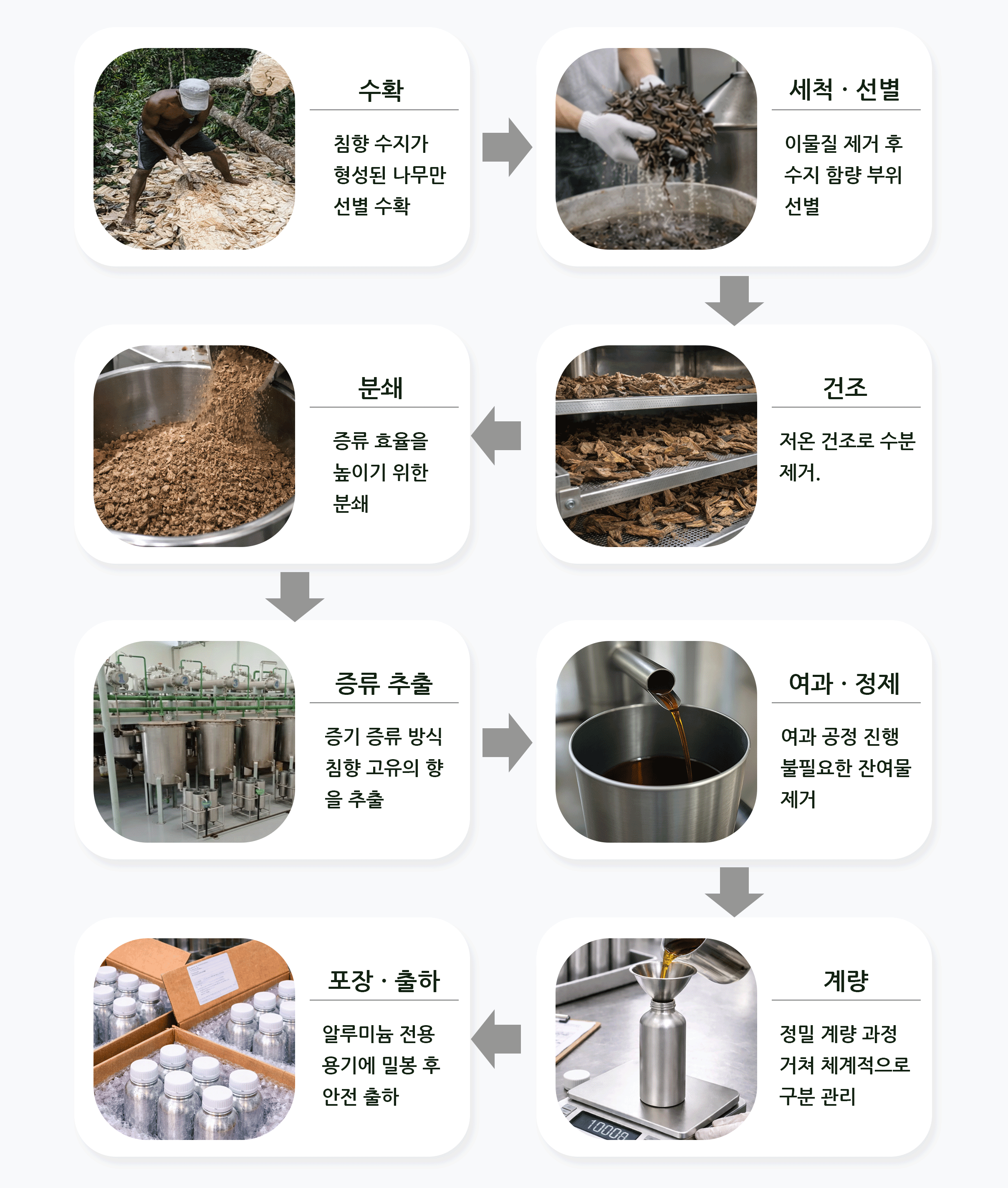침향오일 제조공정